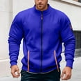 thumbnail image 4 of KHONTS,Men's Zip up Hoodless Sweatshirts Lightweight Jackets Athletic Casual Running Gym Workout Streetwear Tops BU2 L, 4 of 6