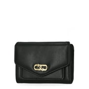 Time and Tru Women's Tessa Indexer Wallet, Black