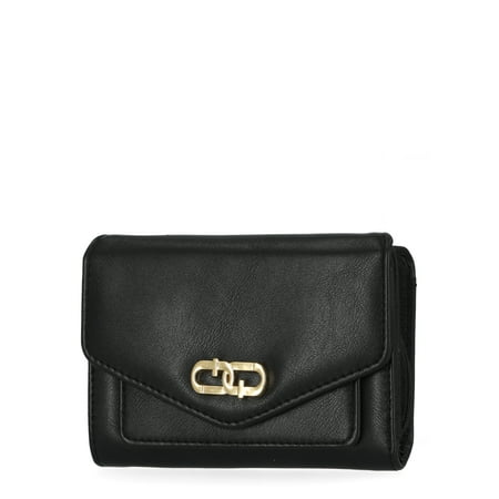 Time and Tru Women's Tessa Indexer Wallet, Black