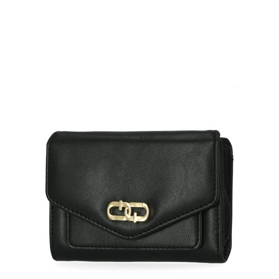 Time and Tru Women's Tessa Indexer Wallet, Black
