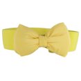 thumbnail image 1 of Minnieouse Cinturón de pajarita portátil para mujer, cinturón elástico a la moda para fiestas y banquetes, banda de cintura ajustable de cuero PU de Cinturones Amarillo Minnieouse PS9259-02, 1 of 6