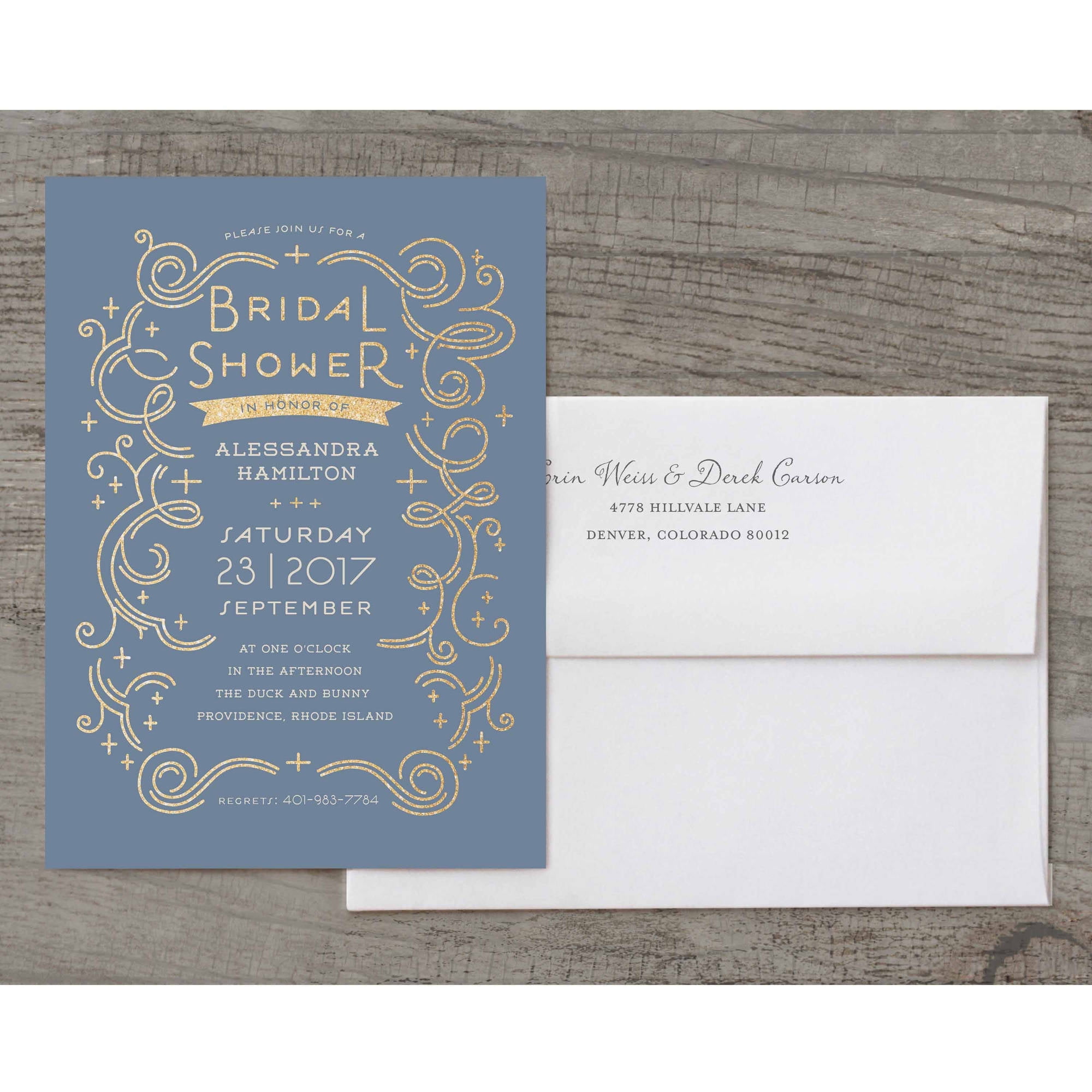 Glamorous Bride Deluxe Bridal Shower Invitation Walmart