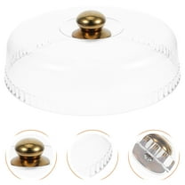 HOMEMAXS Transparent Acrylic Cake Dome Cover for Food Display Reusable Assorted Color Home Use 7.5 Inch