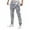 Gray, variant on Diufon Casual Pants for Men Baggy Drawstring Waist Sweatpants Trendy Tapered Jogger Pants with Zip Pockets