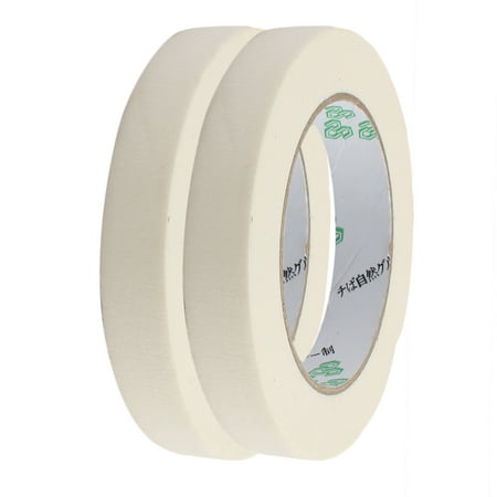 2pcs 18mm Width Adhesive Paper Painting Writing Decoration Tape White 50M