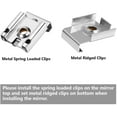 thumbnail image 3 of 4 Sets Spring Loaded Mirror Hanger Clips Mirror Mounting Clips Mirror Wall Clips with Hollow Wall Anchors and Screws Tools, 48 Pieces Totally, 3 of 7