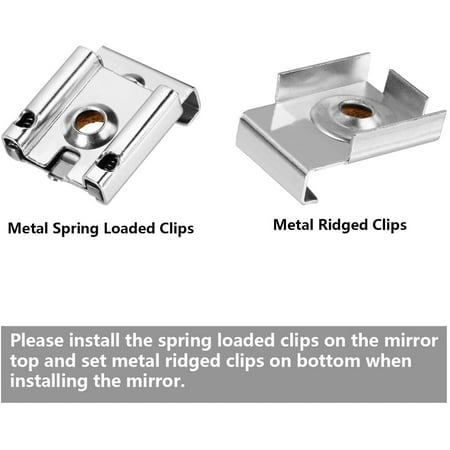 4 Sets Spring Loaded Mirror Hanger Clips Mounting Wall With Hollow Anchors And S Tools 48 Pieces Totally Canada 4 Sets Spring Loaded Mirror Hanger, How To Install A Mirror With Clips