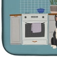 thumbnail image 4 of Black White Bull Terrier Kitchen Scene Dish Drying Mat, 4 of 7