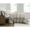 thumbnail image 5 of TRULY SOFT Oversized Puffer Beige Full/Queen 3 Piece Comforter Set, Solid Color Themed, Oeko-TEX Certified Confidence, 5 of 10
