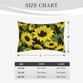 thumbnail image 6 of Junzan Sunflowers In Vintage Pillow Cases Standard Size, with Envelope Closure Bed Pillow Cases,16"X24", 6 of 9