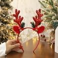 thumbnail image 7 of Christmas Party Barrettes Reindeer Headband Novelty Ears Accessories for Women Festive Headwear for Holiday Celebrations, 7 of 7