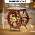 thumbnail image 2 of Nagina International Wooden Hand Crafted Ship Wheel Table Home Decor (16 Inches), 2 of 7