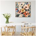 thumbnail image 3 of Kate and Laurel Sylvie Garden Bloom Abstract Bouquet II Framed Canvas Wall Art by The Creative Bunch Studio 30 x 30 Beaded Gold, Bohemian Boho, Flowers, Nature Art for Wall Decor, Living Room, Bedroom, 3 of 8