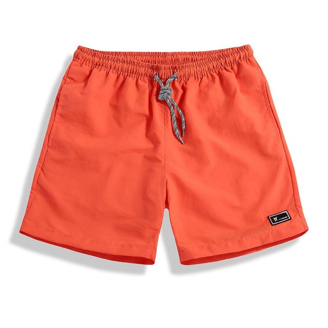 Pantalones cortos para hombre, pantalones casuales sueltos de playa, pantalones cortos de color sólido, ligeros, de secado rápido