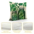 thumbnail image 4 of Nawypu  Happy ST Patricks Day Peace Love Lucky Throw Pillow Covers Clover Stripes Decoration for Sofa Couch, 4 of 5
