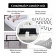 thumbnail image 6 of BSHTI 63.39" Futon Sofa Bed with 5 Adjustable Positions – Polyester Fabric Convertible Sleeper Couch with Iron Frame, Clean-Lined Modern Design for Living Room, Apartment, Office, Dormitory, Black, 6 of 10