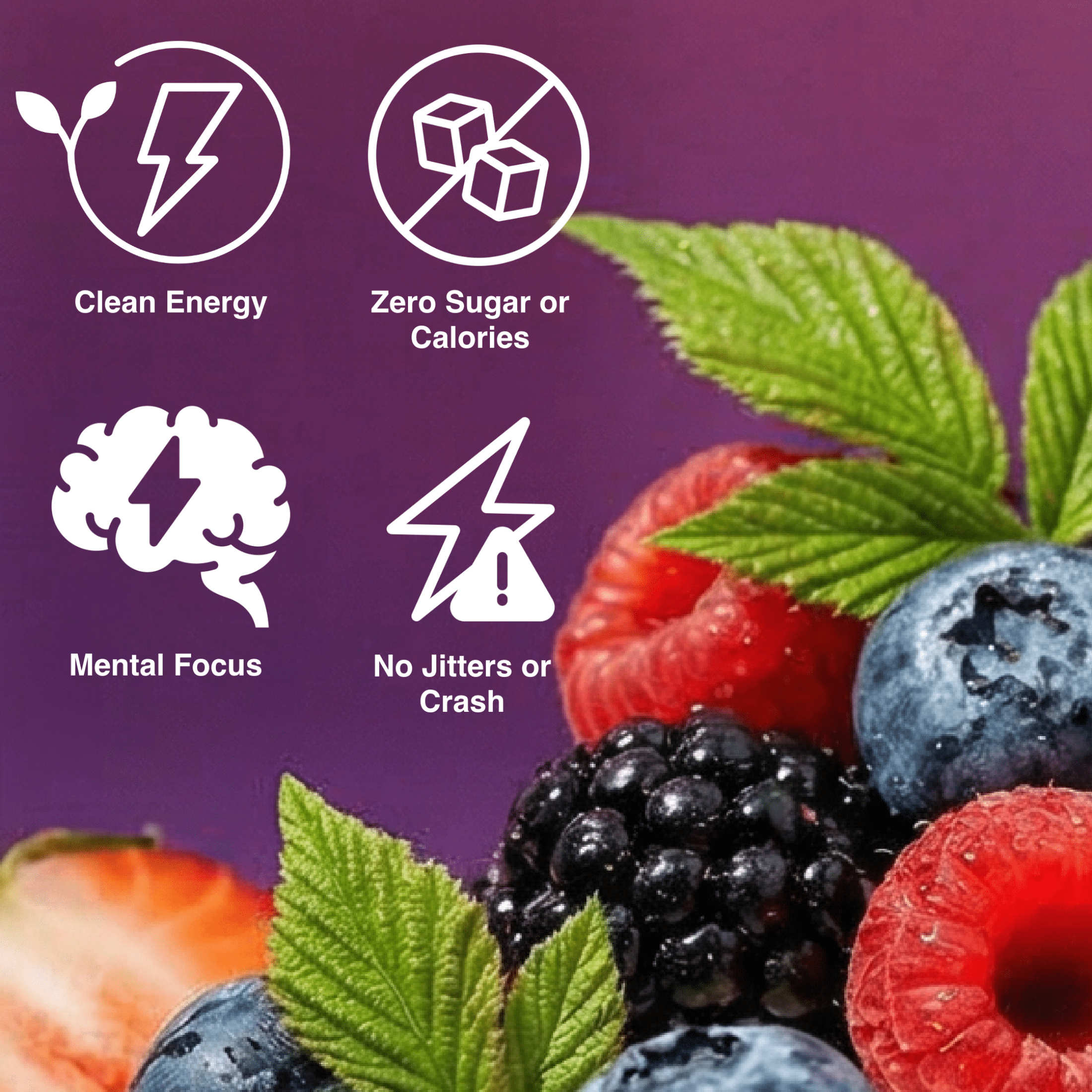 Phocus Caffeinated Sparkling Water Mixed Berry