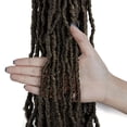 thumbnail image 5 of 18 Inch 1 Pack/Lot Synthetic Braiding Black Goddess Locs Fuax Crochet Locs Crochet Hair for Women Pigtail,85G (1b/30#), 5 of 5