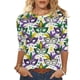 thumbnail image 2 of Xuyuer Mardi Gras Printed Shirt - Ladies' 3/4 Sleeve Crewneck Top for Festival Celebrations, Carnival Themed Parties, Vibrant Holiday Seasonal Fashion & Eye-Catching Parade Ready Apparel, 2 of 9
