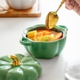 thumbnail image 4 of Pumpkin Pottery Dessert Saucepan, Dish Cute Pumpkin Bowl, Covered Dutch Oven Ceramic Stockpot, Dishwasher Safe, Halloween Decor Indoor, Pumpkin Decor, Trick or Treat, Fall Decorations For Home, 4 of 8