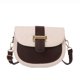 thumbnail image 1 of Bolso de mensajero sencillo con correa ancha para el hombro, bolso de sillín de moda, bolso retro de cuero artificial, 1 of 5