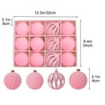 thumbnail image 2 of Neoyler 12 Pack Velvet Christmas Ornaments Hanging Balls Christmas Tree Decorations with Flocked Texture for Indoor Holiday Decor Festive Home Party Display 2.4in Pink, 2 of 5