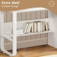 thumbnail image 3 of DreamCurship White Desk with Drawers, White Computer Desk with Shelves, Home Office Desk for Small Space, White, 3 of 8