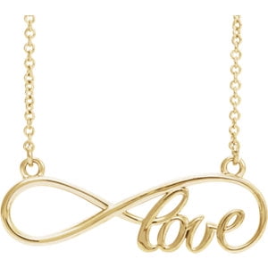 - Jewels By Lux 14K Yellow Gold Love Infinity-Inspired 17