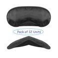 thumbnail image 1 of (Pack of 12) Eye Mask Sleep Masks Sleeping Mask Blindfold Eye Cover Team Building Games Party with Nose Pad and Adjustable Strap for Women Men Kids 4 Layers Black All Age Use, 1 of 8