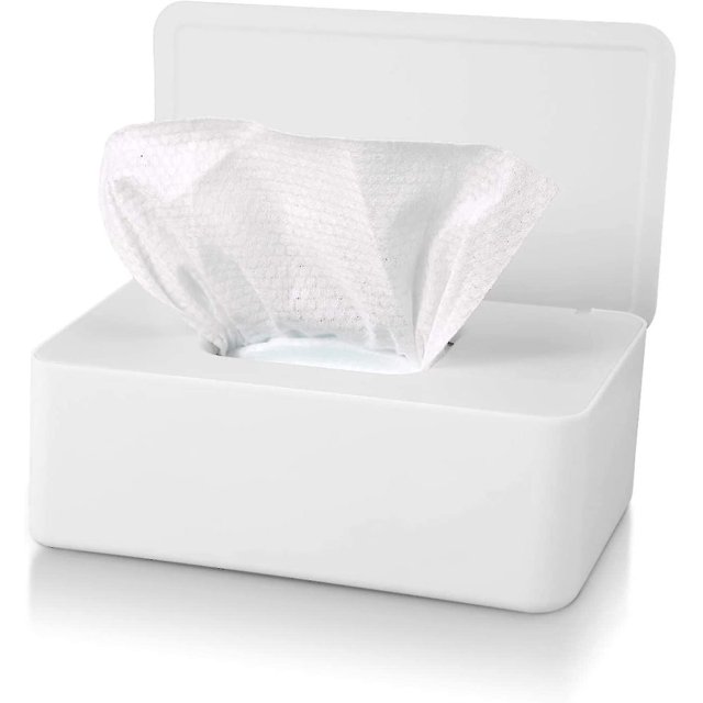 Caja de pañuelos con tapa Foohvr dispensador impermeable a prueba de polvo y toallitas húmedas blanco