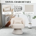 thumbnail image 3 of Wiilayok Swivel Accent Chair,Comfy Linen Fabric 360° Barrel Chair,Modern Swivel Lounge Sofa Armchair for Living Room,Reading Bedroom,Office,Beige, 3 of 8