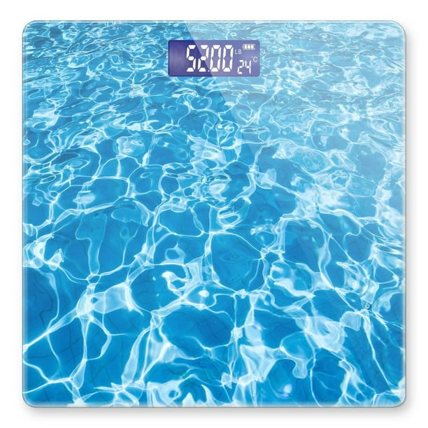 Báscula digital de baño para peso corporal de 400 libras, báscula digital personalizada con visualiz