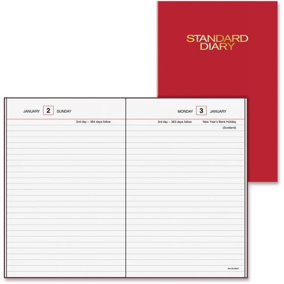 At A Glance AAGSD38713 5 x 7.5 in. Daily Business Dairy 2019 - Red
