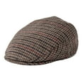 thumbnail image 1 of FEINION Autumn Men Cap Summer Hat Wool Blend Flat Caps Large Check Herrinbone Hats 721 Coffee 62 cm, 1 of 6