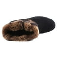 thumbnail image 2 of Ferwind Women's Slouch Upper Fur Trim Winter Wedge Heel Ankle Boots Black  7, 2 of 9