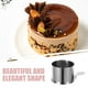 thumbnail image 4 of Molde redondo de acero inoxidable para mousse sin costuras, ideal para postres, pasteles, galletas y mousse, 4 of 7