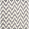thumbnail image 2 of SAFAVIEH Cambridge Kaitlyn Zig Zag Stripes Wool Area Rug, Silver/Ivory, 8' x 10', 2 of 9