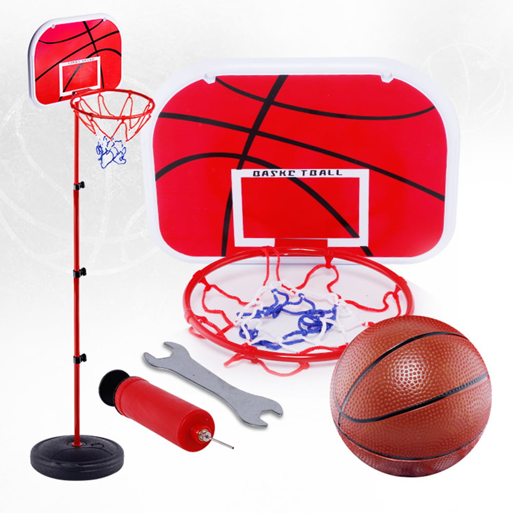 1.7M Kids Adjustable Basketball Set Back Board Stand Net Toy Indoor Outdoor Gam 