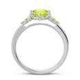 thumbnail image 4 of Diamond-Capitals 2.15 Carat Unique Round Cut Peridot Gemstone Bridal Ring for Women 14K White Gold Size 6, 4 of 7