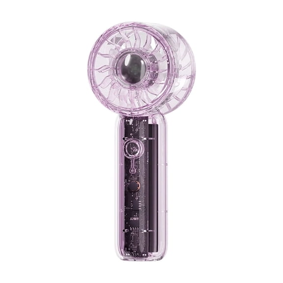 YFGEFTR Fully Transparent Mini Handheld Fan with USB Lanyard, High Wind Power Portable Pocket Fan, Clear Body Desktop Personal Cooler