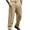Khaki, variant on SHTXOZHI Mens Business Casual Pants Flat Front Dress Suit Pants Casual Work Trousers with Pockets