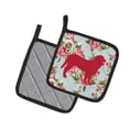 thumbnail image 2 of Carolines Treasures BB1074-RS-BU-PTHD Enduite de Frisé Retriever Bleu Roses Paire de Porte-Pots, 2 of 3