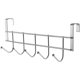thumbnail image 1 of Ganchos de aluminio para gabinetes, elegantes ganchos para colgar sobre la puerta que ahorran espacio para estantes de gabinetes de cocina, ajuste y extracción rápidos, cromado, soporte flexible para, 1 of 7