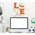 thumbnail image 3 of Love Hockey Sports Vinyl Decals Wall Stickers Boys Room Decor Art 23x19-Inch Orange, 3 of 6