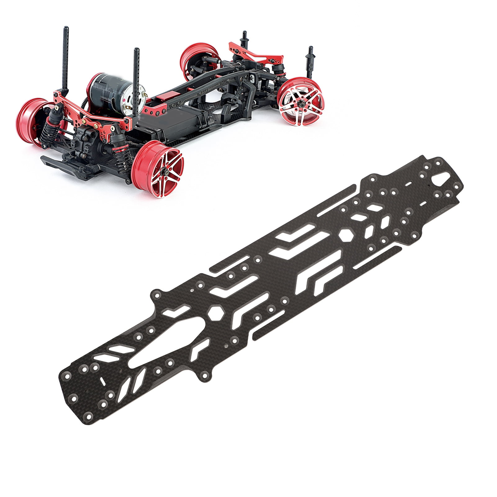 RC Car Chassis Plate Narrow Vertical High Traction Carbon Fiber Chassis