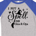 thumbnail image 4 of Inktastic I Put a Spell on Oma and Opa Witch Hat and Broom Boys or Girls Toddler T-Shirt, 4 of 5