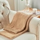 thumbnail image 5 of Manta de punto a cuadros Blanket Cozecube, color beige, 152 x 203 cm, 5 of 9