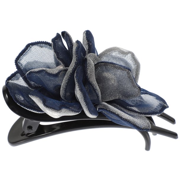 Milisten Accesorio Para Mujer Clip Pato Oscuro Con Flor De Para Y Fino