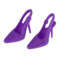 thumbnail image 4 of Zapatos de Escenas de Plástico Púrpura 1/6 Sunnimix Dollhouse Miniature Shoes, 4 of 8