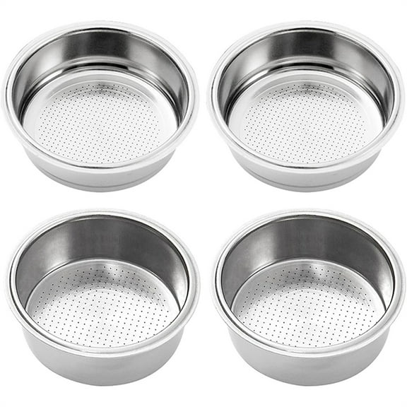 51mm Coffee Portafilter Basket 2 Cups Stainless Steel Pressurized Coffee Filter